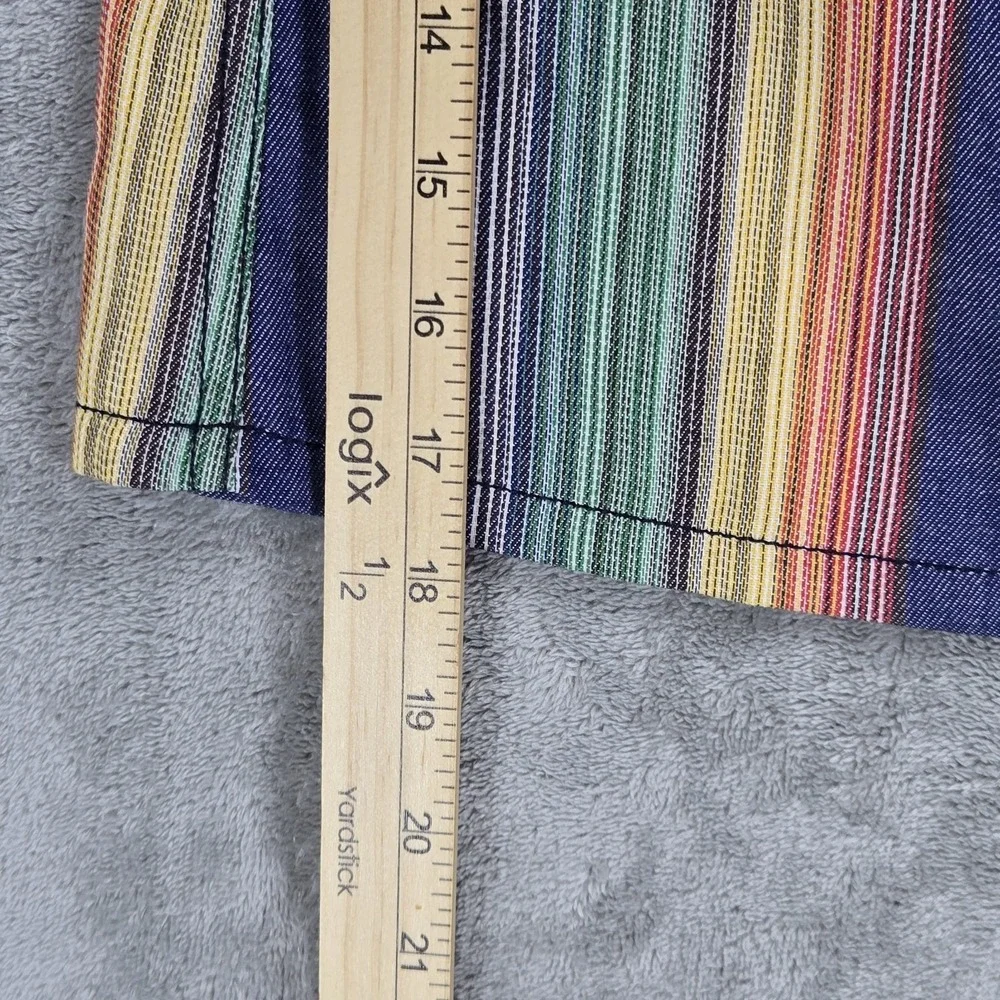 Tommy Jeans Striped Road Trip Women's Denim Mini Skirt Size 30 NWT Y2K